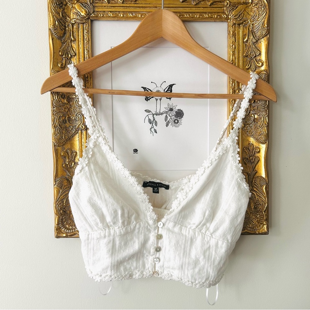 Kendall and Kylie White Lace Bralette